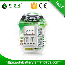 Cargador de batería Geilienergy C802 NIMH 9V con 2 ranuras